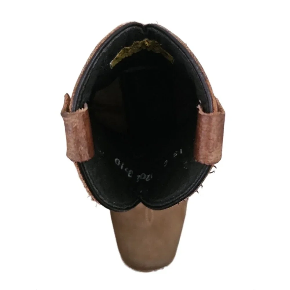 J.B. Dillon Kids Brown Leather Cowboy Boots Youth Size 13 Western Rodeo Unisex